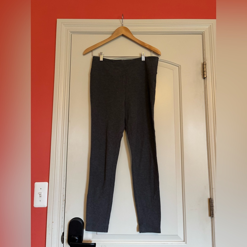 MAX & MIA Large Charcoal Gray Leggings. Cotton Modal Mix
